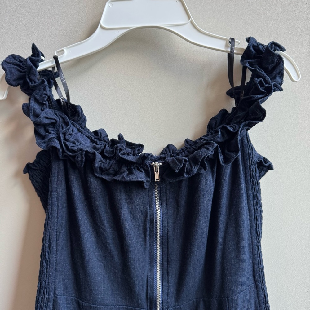 Lulu’s Elati Navy Blue Ruffled Off-the-Shoulder Bodycon Dress - Picture 11 of 12